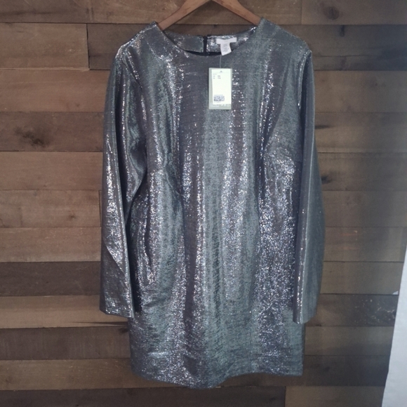 H&M Dresses & Skirts - NWT H&M Metalic Shimmer Party Dress SZ XXL Or 2X